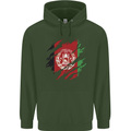 Torn Afghanistan Flag Afghan Day Football Childrens Kids Hoodie Forest Green