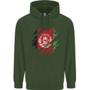 Torn Afghanistan Flag Afghan Day Football Childrens Kids Hoodie Forest Green
