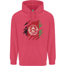 Torn Afghanistan Flag Afghan Day Football Childrens Kids Hoodie Heliconia