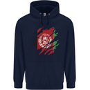 Torn Afghanistan Flag Afghan Day Football Childrens Kids Hoodie Navy Blue