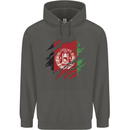 Torn Afghanistan Flag Afghan Day Football Childrens Kids Hoodie Storm Grey