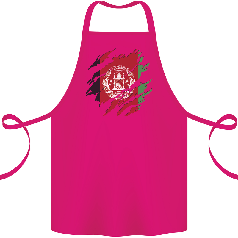 Torn Afghanistan Flag Afghan Day Football Cotton Apron 100% Organic Pink