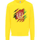Torn Afghanistan Flag Afghan Day Football Kids Sweatshirt Jumper Yellow