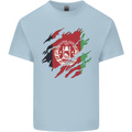 Torn Afghanistan Flag Afghan Day Football Kids T-Shirt Childrens Light Blue