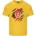 Torn Afghanistan Flag Afghan Day Football Kids T-Shirt Childrens Yellow