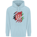 Torn Afghanistan Flag Afghan Day Football Mens 80% Cotton Hoodie Light Blue