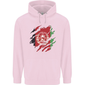 Torn Afghanistan Flag Afghan Day Football Mens 80% Cotton Hoodie Light Pink
