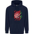 Torn Afghanistan Flag Afghan Day Football Mens 80% Cotton Hoodie Navy Blue