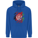 Torn Afghanistan Flag Afghan Day Football Mens 80% Cotton Hoodie Royal Blue