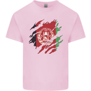 Torn Afghanistan Flag Afghan Day Football Mens Cotton T-Shirt Tee Top Light Pink