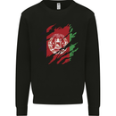 Torn Afghanistan Flag Afghan Day Football Mens Sweatshirt Jumper Black