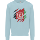 Torn Afghanistan Flag Afghan Day Football Mens Sweatshirt Jumper Light Blue