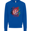 Torn Afghanistan Flag Afghan Day Football Mens Sweatshirt Jumper Royal Blue