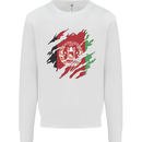Torn Afghanistan Flag Afghan Day Football Mens Sweatshirt Jumper White