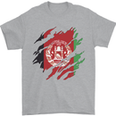 Torn Afghanistan Flag Afghan Day Football Mens T-Shirt 100% Cotton Sports Grey