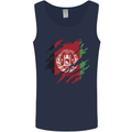 Torn Afghanistan Flag Afghan Day Football Mens Vest Tank Top Navy Blue