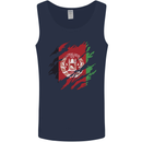 Torn Afghanistan Flag Afghan Day Football Mens Vest Tank Top Navy Blue