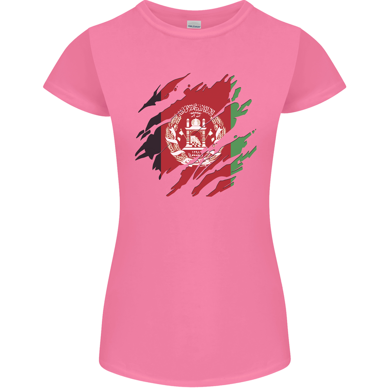 Torn Afghanistan Flag Afghan Day Football Womens Petite Cut T-Shirt Azalea