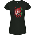 Torn Afghanistan Flag Afghan Day Football Womens Petite Cut T-Shirt Black
