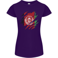 Torn Afghanistan Flag Afghan Day Football Womens Petite Cut T-Shirt Purple