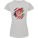 Torn Afghanistan Flag Afghan Day Football Womens Petite Cut T-Shirt Sports Grey