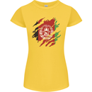 Torn Afghanistan Flag Afghan Day Football Womens Petite Cut T-Shirt Yellow