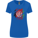 Torn Afghanistan Flag Afghan Day Football Womens Wider Cut T-Shirt Royal Blue