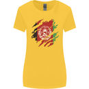 Torn Afghanistan Flag Afghan Day Football Womens Wider Cut T-Shirt Yellow