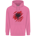 Torn Albania Flag Albanian Day Football Childrens Kids Hoodie Azalea