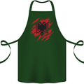 Torn Albania Flag Albanian Day Football Cotton Apron 100% Organic Forest Green