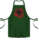 Torn Albania Flag Albanian Day Football Cotton Apron 100% Organic Forest Green
