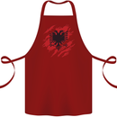 Torn Albania Flag Albanian Day Football Cotton Apron 100% Organic Maroon