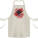 Torn Albania Flag Albanian Day Football Cotton Apron 100% Organic Natural