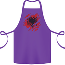 Torn Albania Flag Albanian Day Football Cotton Apron 100% Organic Purple