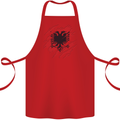 Torn Albania Flag Albanian Day Football Cotton Apron 100% Organic Red