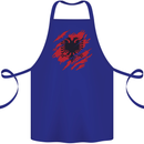 Torn Albania Flag Albanian Day Football Cotton Apron 100% Organic Royal Blue