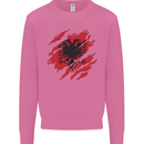 Torn Albania Flag Albanian Day Football Mens Sweatshirt Jumper Azalea