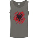 Torn Albania Flag Albanian Day Football Mens Vest Tank Top Charcoal