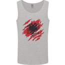 Torn Albania Flag Albanian Day Football Mens Vest Tank Top Sports Grey