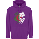 Torn Algeria Flag Algerian Day Football Childrens Kids Hoodie Purple