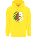 Torn Algeria Flag Algerian Day Football Childrens Kids Hoodie Yellow
