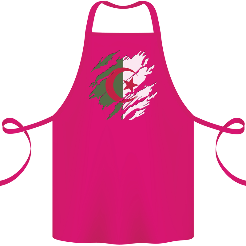 Torn Algeria Flag Algerian Day Football Cotton Apron 100% Organic Pink