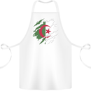 Torn Algeria Flag Algerian Day Football Cotton Apron 100% Organic White