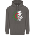 Torn Algeria Flag Algerian Day Football Mens 80% Cotton Hoodie Charcoal