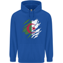 Torn Algeria Flag Algerian Day Football Mens 80% Cotton Hoodie Royal Blue