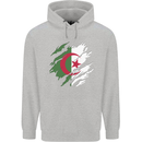 Torn Algeria Flag Algerian Day Football Mens 80% Cotton Hoodie Sports Grey