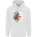 Torn Algeria Flag Algerian Day Football Mens 80% Cotton Hoodie White