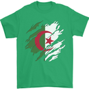 Torn Algeria Flag Algerian Day Football Mens T-Shirt 100% Cotton Irish Green