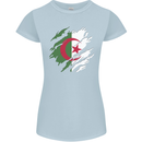 Torn Algeria Flag Algerian Day Football Womens Petite Cut T-Shirt Light Blue