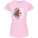 Torn Algeria Flag Algerian Day Football Womens Petite Cut T-Shirt Light Pink